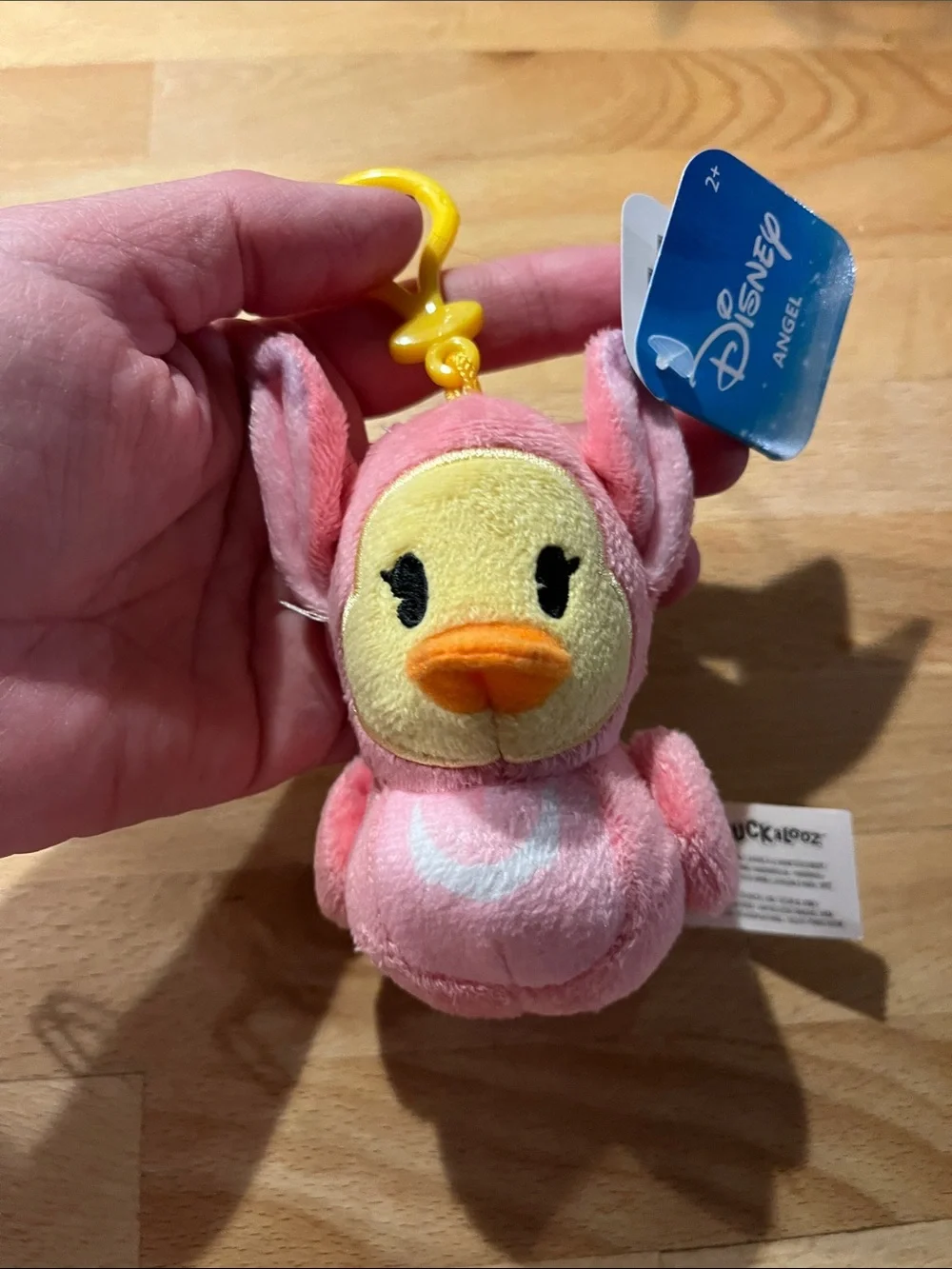 Disney Pink Angel Plush Duck Clip-On